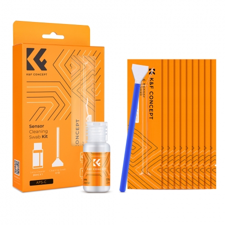 K&F Concept set za čišćenje APS-C senzora (10 štapica, tecnost) SKU.1616